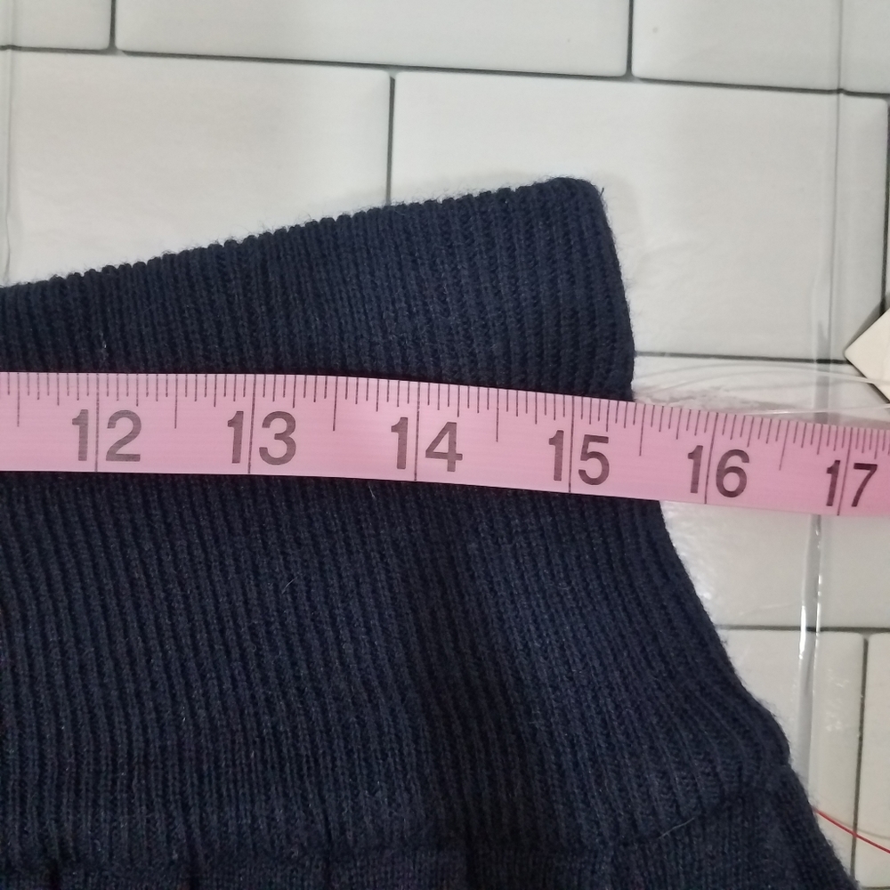 Liz Claiborne Wool Blend Navy Pleated Skirt M NWT - Picture 5 of 9